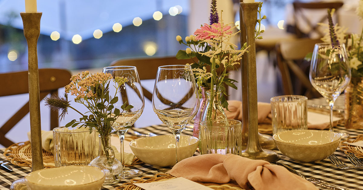 mesa decorada banquete pazo trasariz